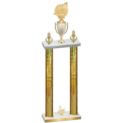 Double Gold Glacier Third Place Swimming Trophy