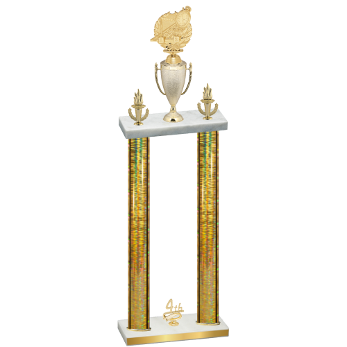 Double Gold Glacier Fourth Place Swimming Trophy