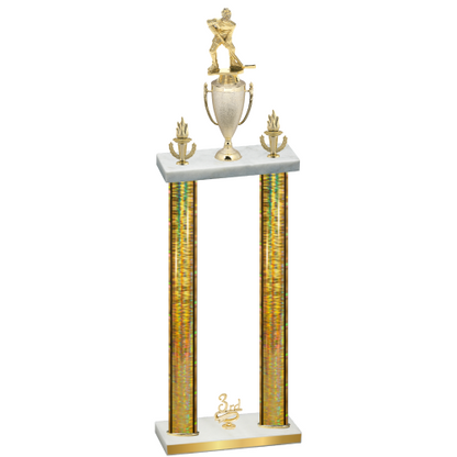 Double Gold Glacier Third Place Hockey Trophy