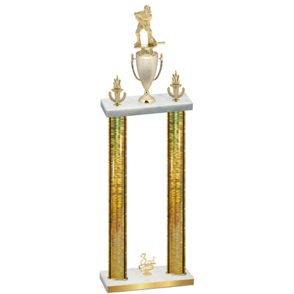 Double Gold Glacier Third Place Hockey Trophy