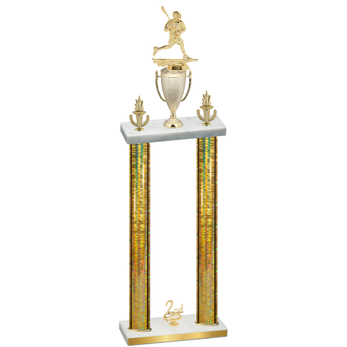 Double Gold Glacier Second Place Lacrosse Trophy