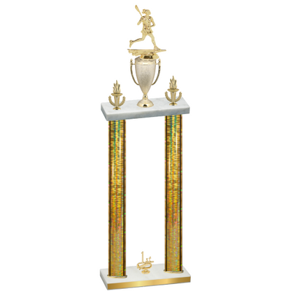 Double Gold Glacier First Place Lacrosse Trophy