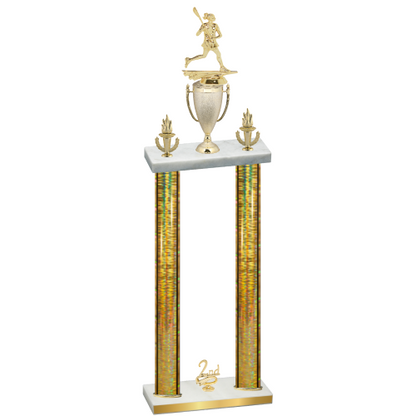 Double Gold Glacier Second Place Lacrosse Trophy
