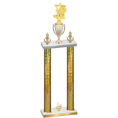 Double Gold Glacier First Place Pickleball Trophy