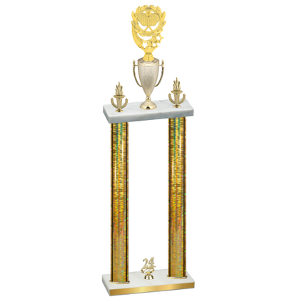 Double Gold Glacier Year Pickleball Trophy