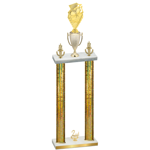 Double Gold Glacier Second Place Pickleball Trophy