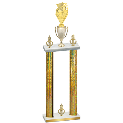 Double Gold Glacier Victory Pickleball Trophy