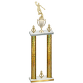 Double Gold Glacier Victory Basketball Trophy