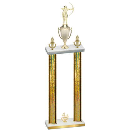 Double Gold Glacier Fourth Place Archery Trophy