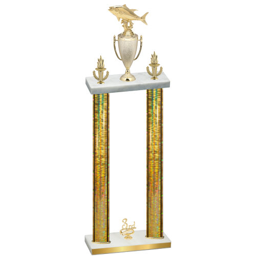 Double Gold Glacier Third Place Fishing Trophy