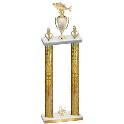 Double Gold Glacier Third Place Fishing Trophy