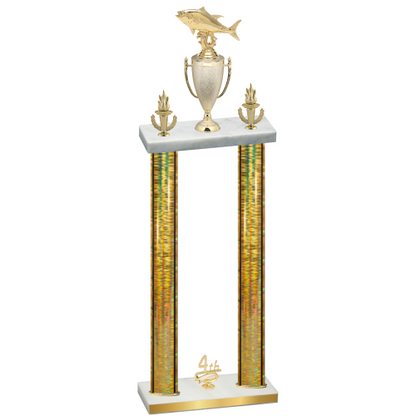 Double Gold Glacier Fourth Place Fishing Trophy