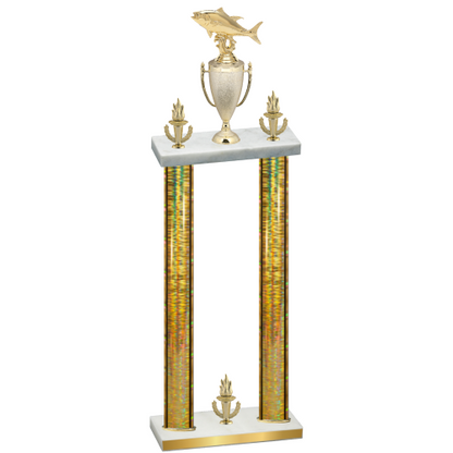 Double Gold Glacier Victory Fishing Trophy