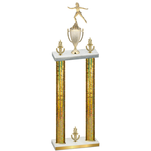 Double Gold Glacier Victory Skater Trophy