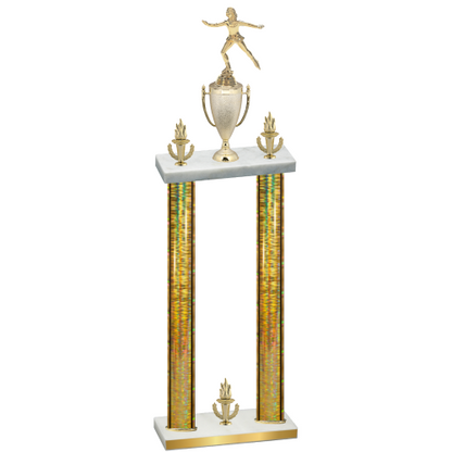 Double Gold Glacier Victory Skater Trophy