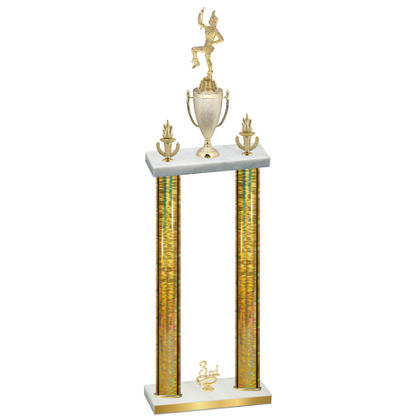 Double Gold Glacier Third Place Majorette Trophy
