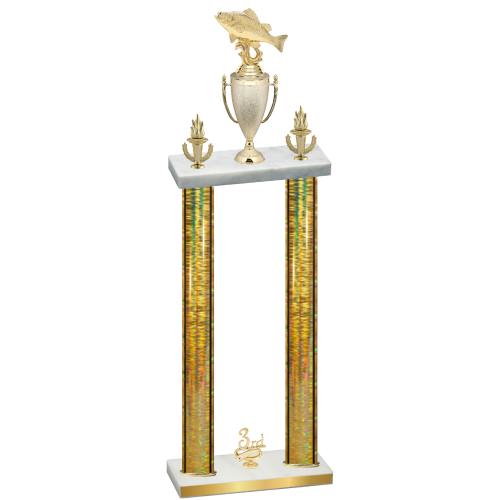 Double Gold Glacier Third Place Fishing Trophy