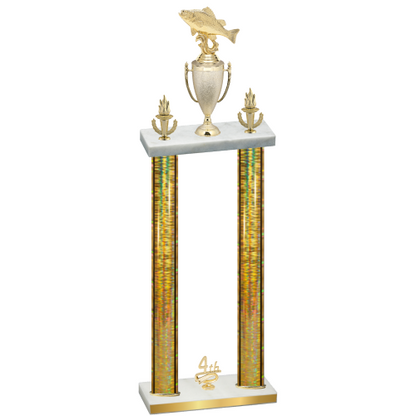 Double Gold Glacier Fourth Place Fishing Trophy