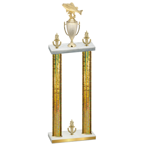 Double Gold Glacier Victory Fishing Trophy