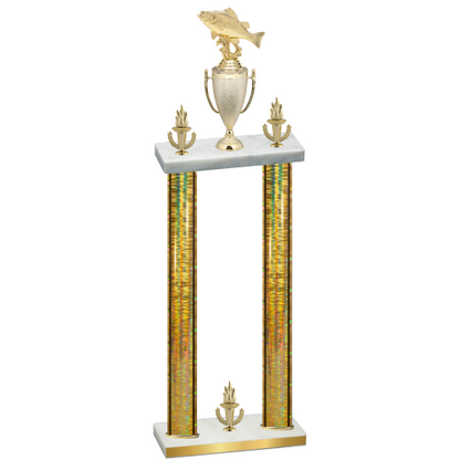 Double Gold Glacier Victory Fishing Trophy