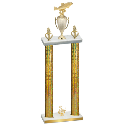 Double Gold Glacier Third Place Fishing Trophy