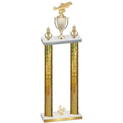 Double Gold Glacier Fourth Place Fishing Trophy