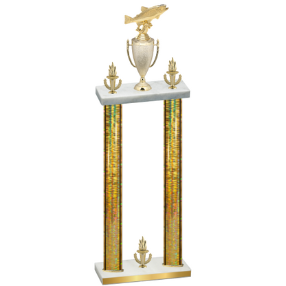 Double Gold Glacier Victory Fishing Trophy