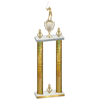 Double Gold Glacier Victory Golf Trophy