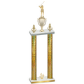 Double Gold Glacier Fourth Place Golf Trophy
