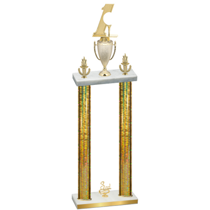 Double Gold Glacier Third Place Golf Trophy