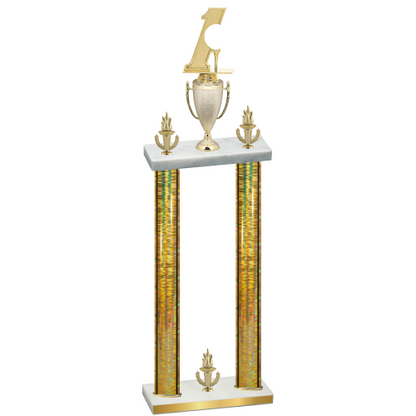 Double Gold Glacier Victory Golf Trophy