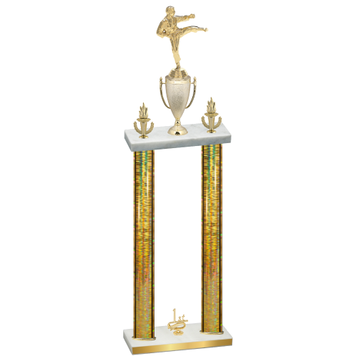 Double Gold Glacier First Place Karate Trophy