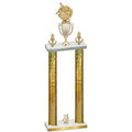 Double Gold Glacier Year Baseball Trophy