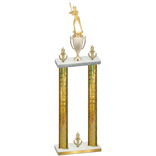 Double Gold Glacier Victory Softball Trophy