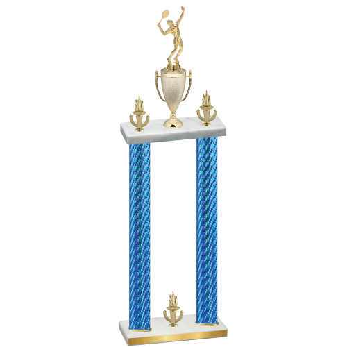Double Blue Carbon Fiber Victory Tennis Trophy