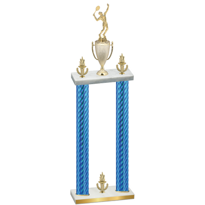 Double Blue Carbon Fiber Victory Tennis Trophy