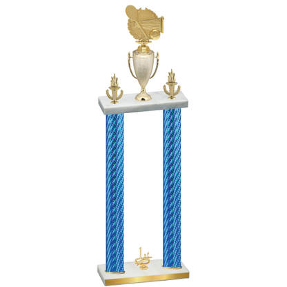 Double Blue Carbon Fiber First Place Tennis Trophy