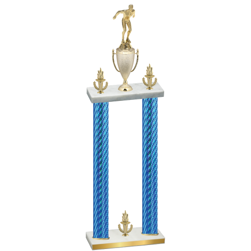 Double Blue Carbon Fiber Victory Swimming Trophy