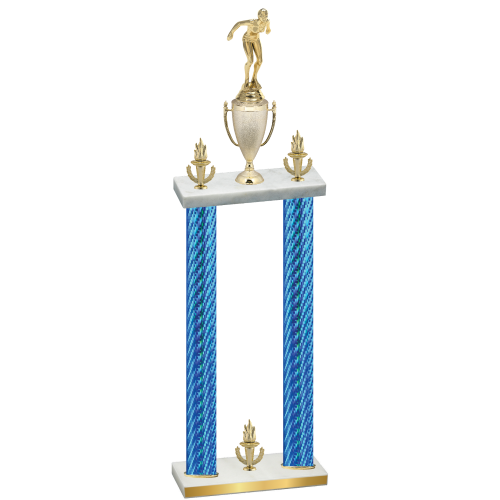 Double Blue Carbon Fiber Victory Tennis Trophy