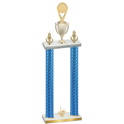 Double Blue Carbon Fiber First Place Insert Trophy
