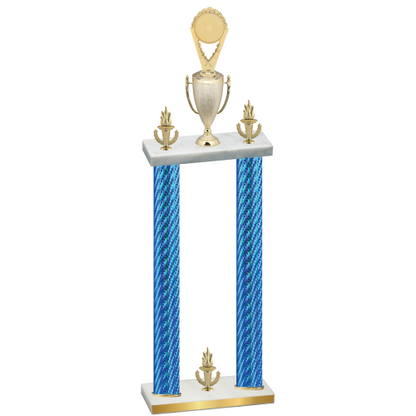 Double Blue Carbon Fiber Victory Insert Trophy