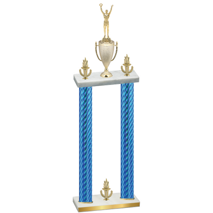 Double Blue Carbon Fiber Victory Victory Trophy