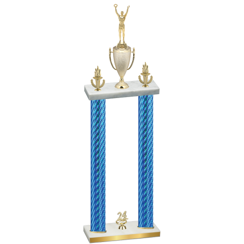 Double Blue Carbon Fiber Year Victory Trophy