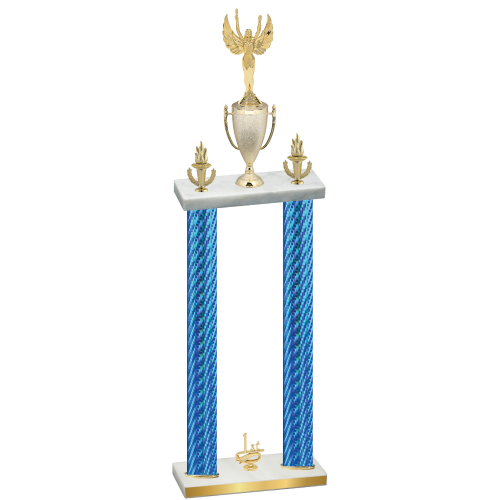 Double Blue Carbon Fiber First Place Victory Trophy