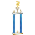 Double Blue Carbon Fiber Third Place Pickleball Trophy