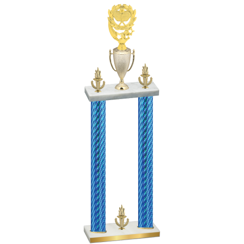 Double Blue Carbon Fiber Victory Pickleball Trophy