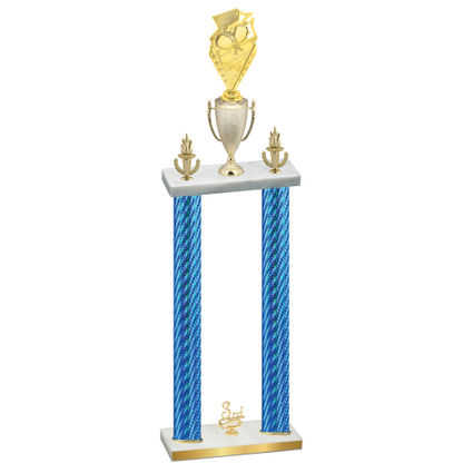 Double Blue Carbon Fiber Third Place Pickleball Trophy