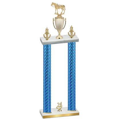 Double Blue Carbon Fiber Year Horses Trophy