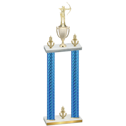 Double Blue Carbon Fiber Victory Archery Trophy