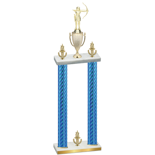Double Blue Carbon Fiber Victory Archery Trophy